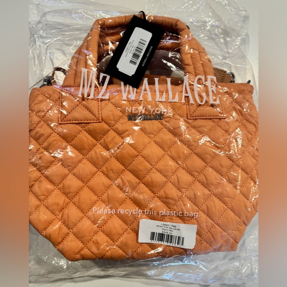 Sold-out MZ Wallace Peach Mini Metro Tote Deluxe (New & Never Used)